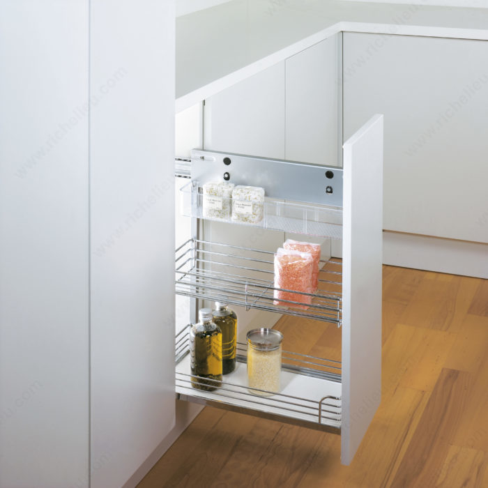 SLIM reversible base cabinet pull-out frame
