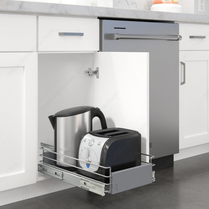 Sliding Adjustable Chrome Wire Storage Basket