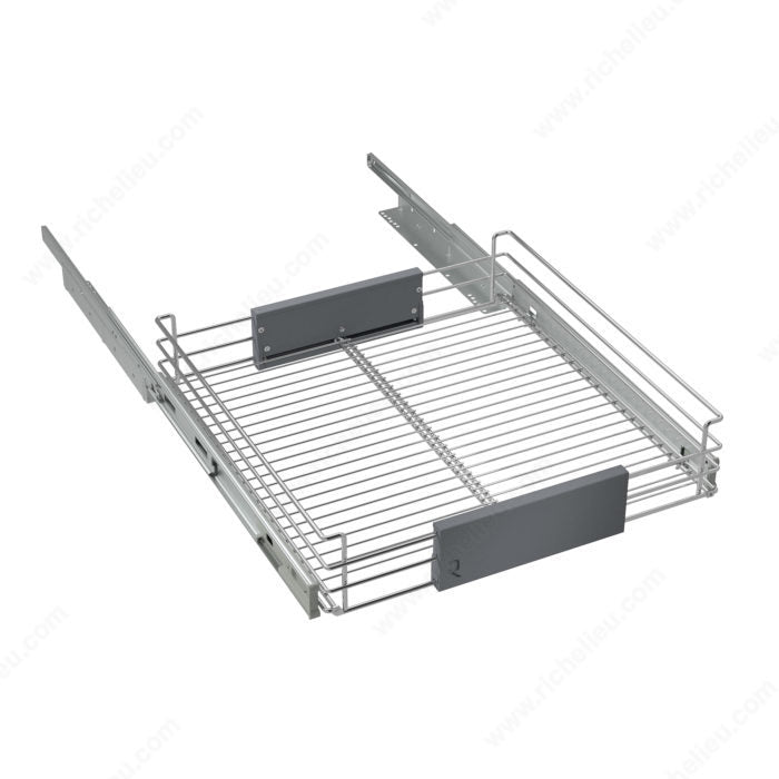 Sliding Adjustable Chrome Wire Storage Basket