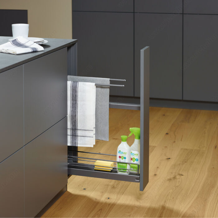 Sliding Basket with Towel Rack
