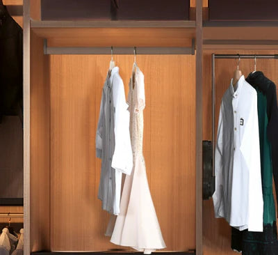 Side-mounted Oval Closet Rod and End Support