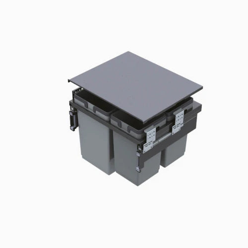 Di Lusso Garbage Bins System - Width 22-1/2 Inches with Build-in Metal Lid