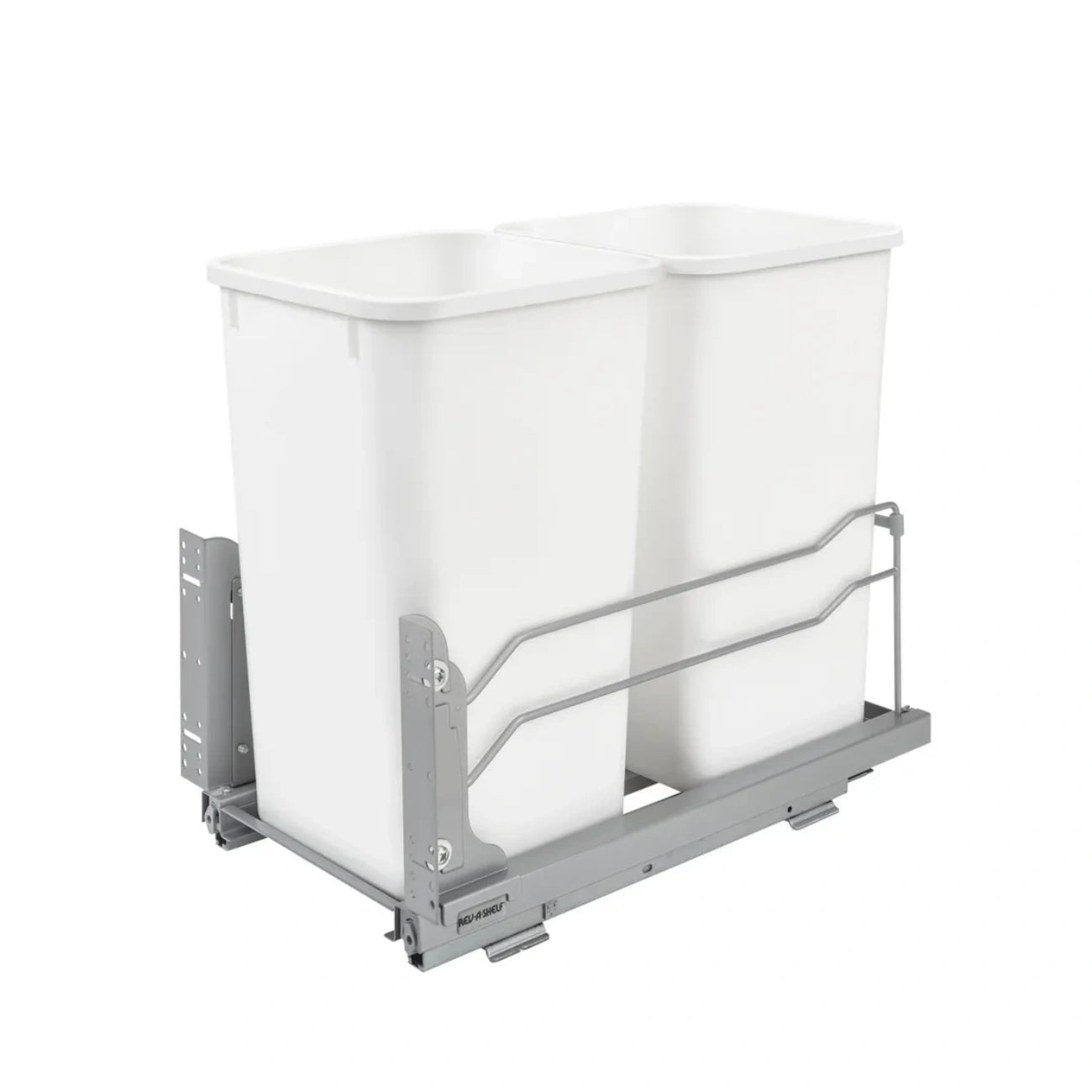 Steel Bottom Mount Pullout Waste Container w/ Soft-Close