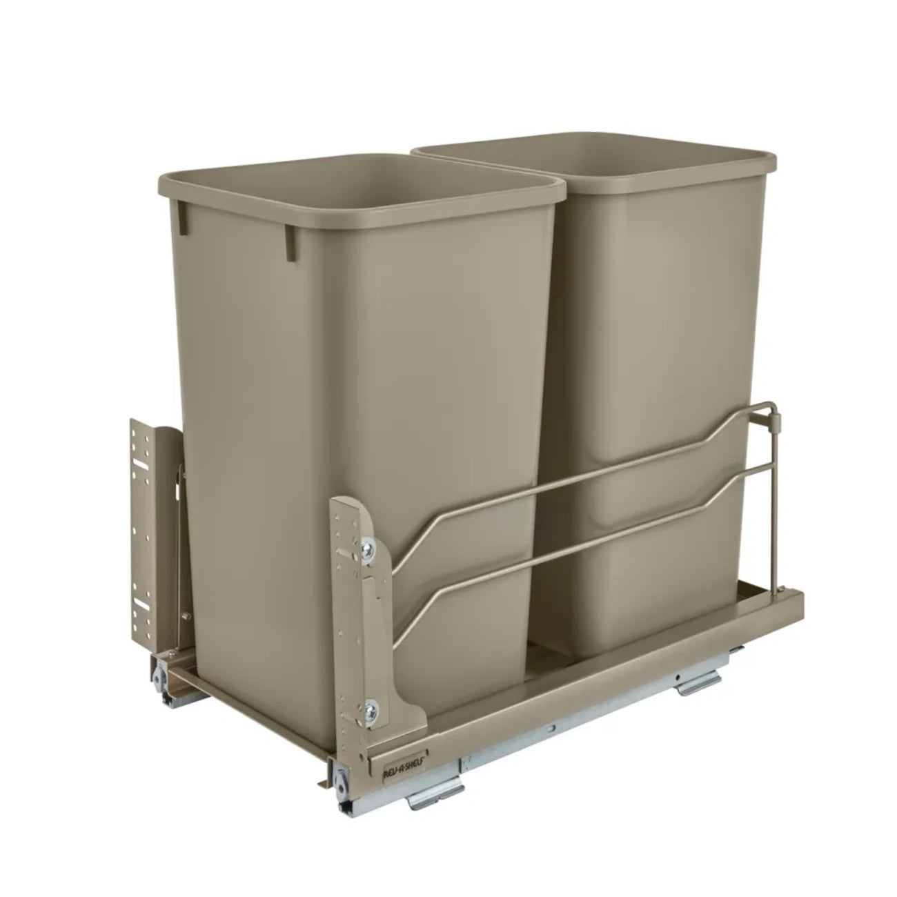 Steel Bottom Mount Pullout Waste Container w/ Soft-Close