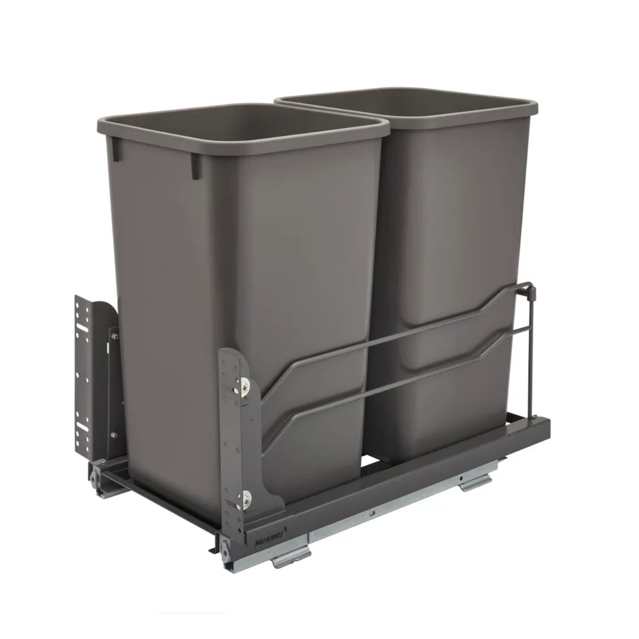 Steel Bottom Mount Pullout Waste Container w/ Soft-Close