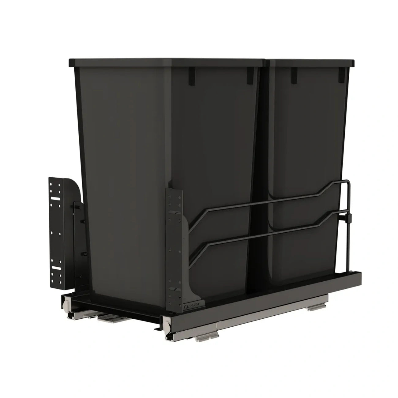 Steel Bottom Mount Pullout Waste Container w/ Soft-Close