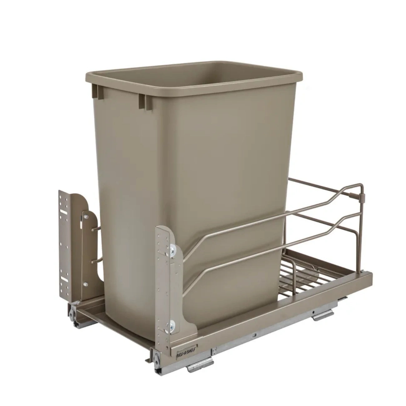 Steel Bottom Mount Pullout Waste Container w/ Soft-Close