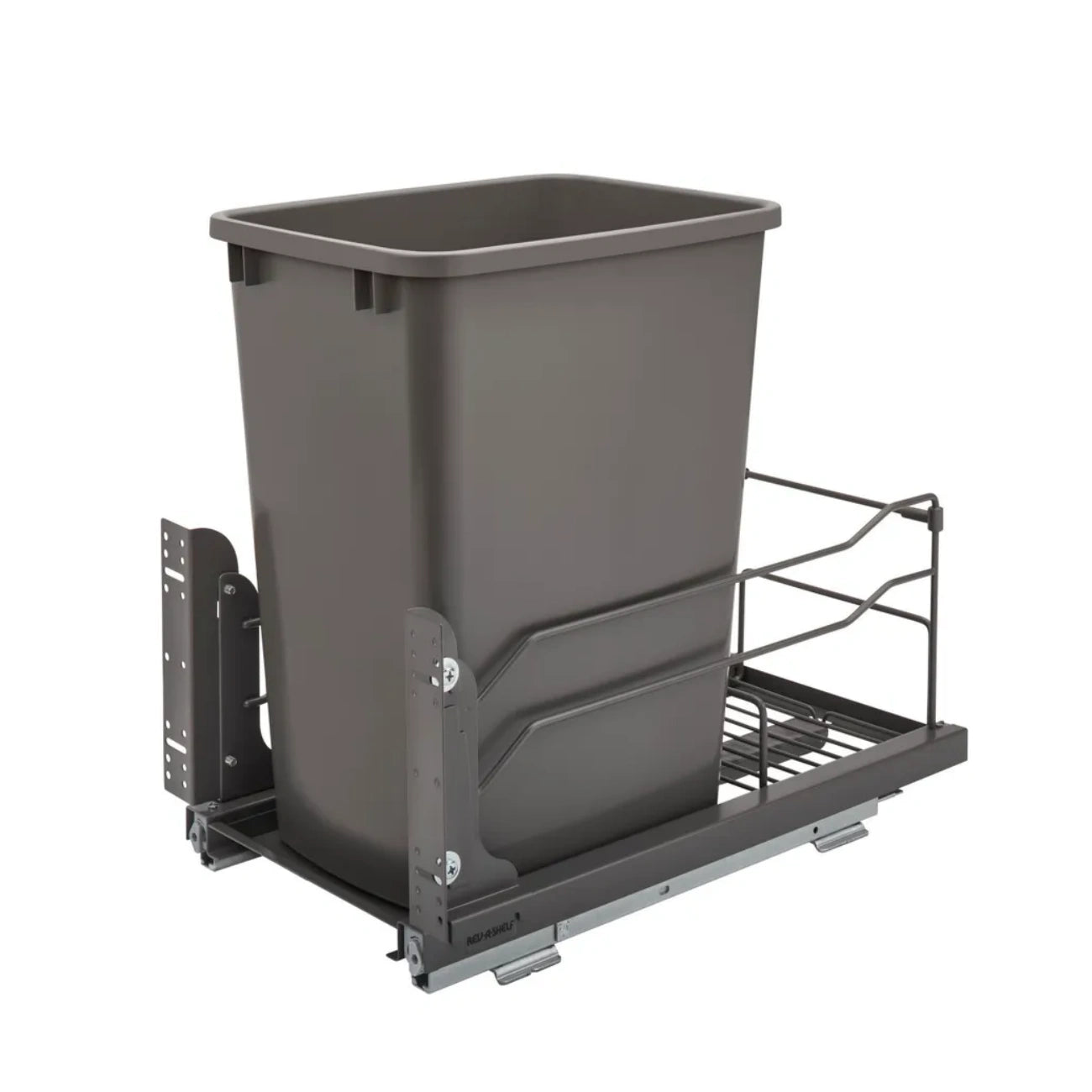 Steel Bottom Mount Pullout Waste Container w/ Soft-Close