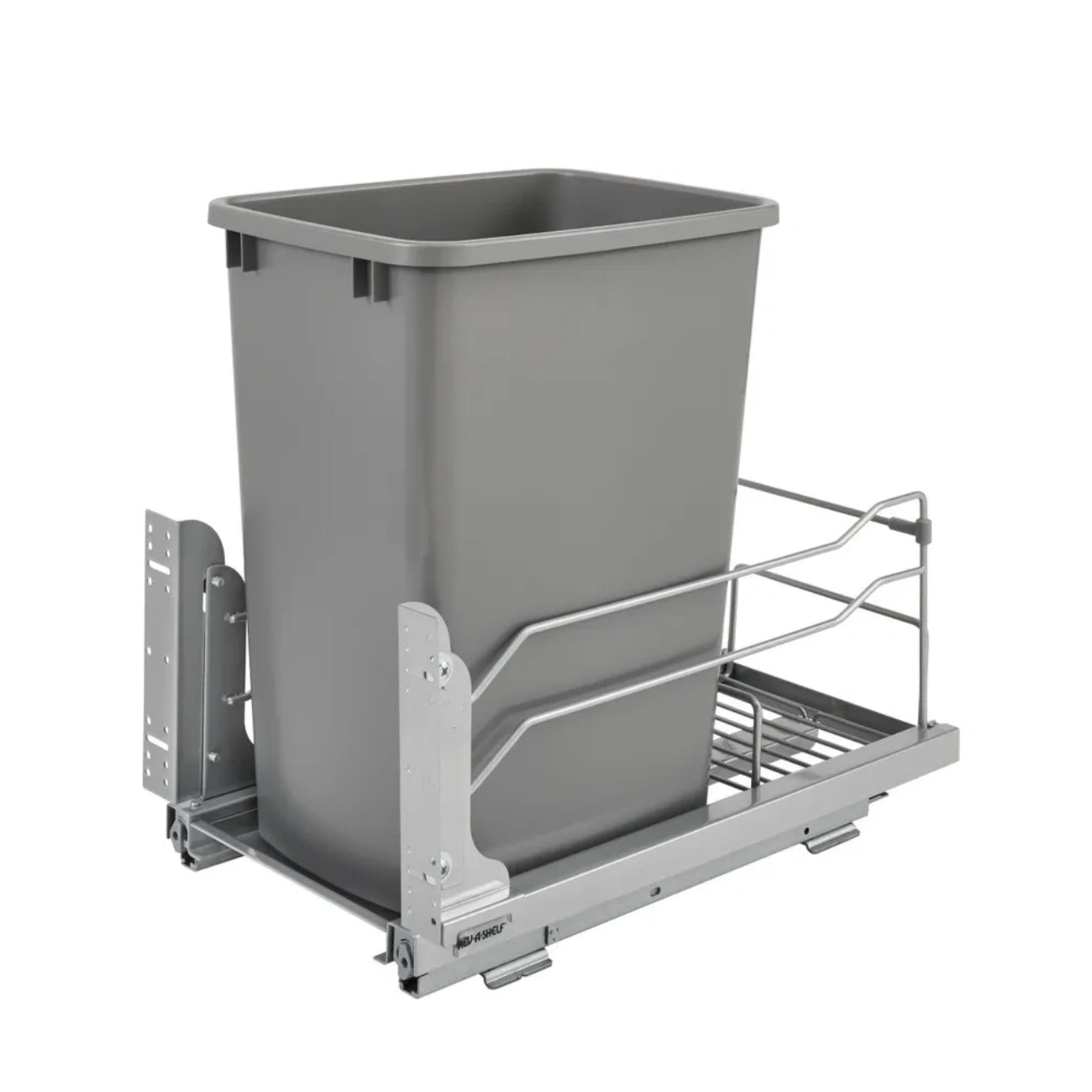 Steel Bottom Mount Pullout Waste Container w/ Soft-Close