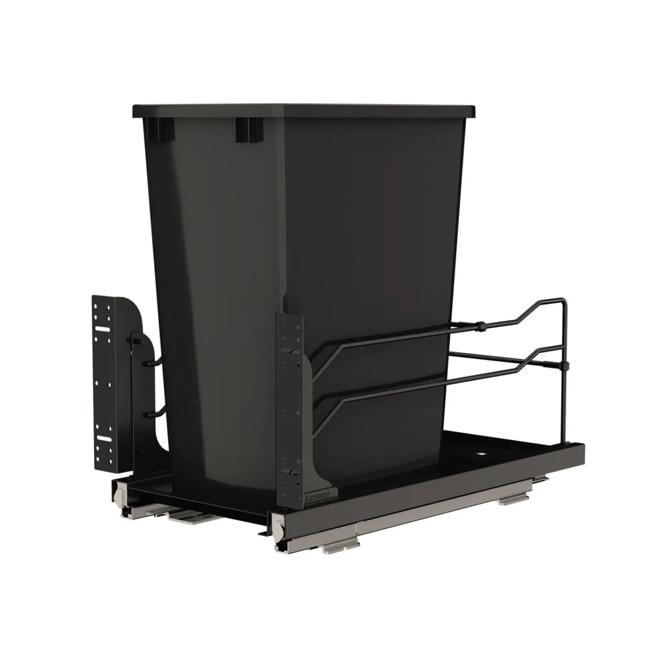 Steel Bottom Mount Pullout Waste Container w/ Soft-Close