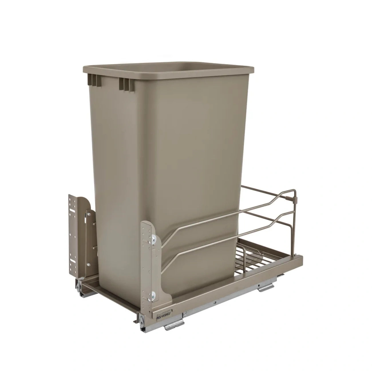 Steel Bottom Mount Pullout Waste Container w/ Soft-Close