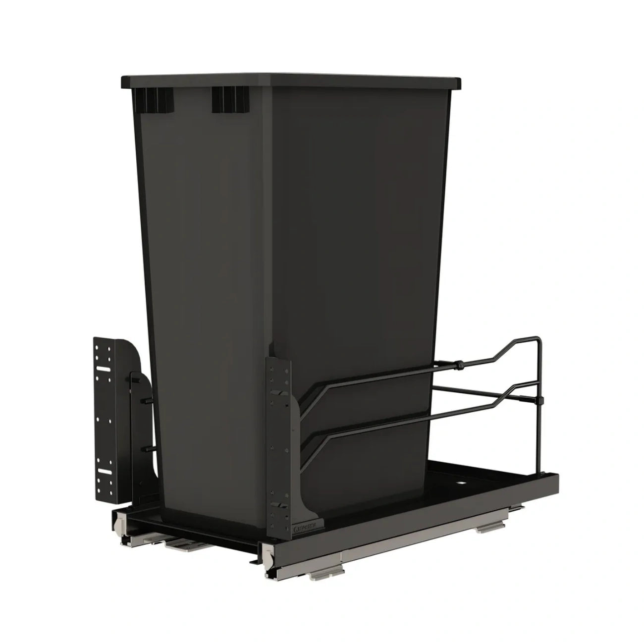 Steel Bottom Mount Pullout Waste Container w/ Soft-Close