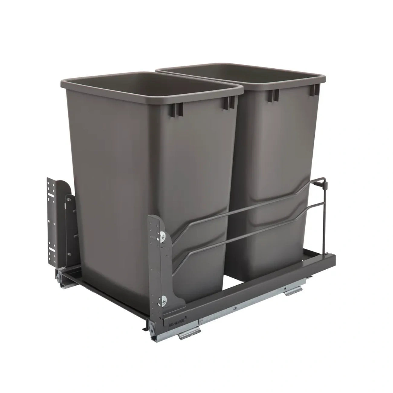 Steel Bottom Mount Pullout Waste Container w/ Soft-Close