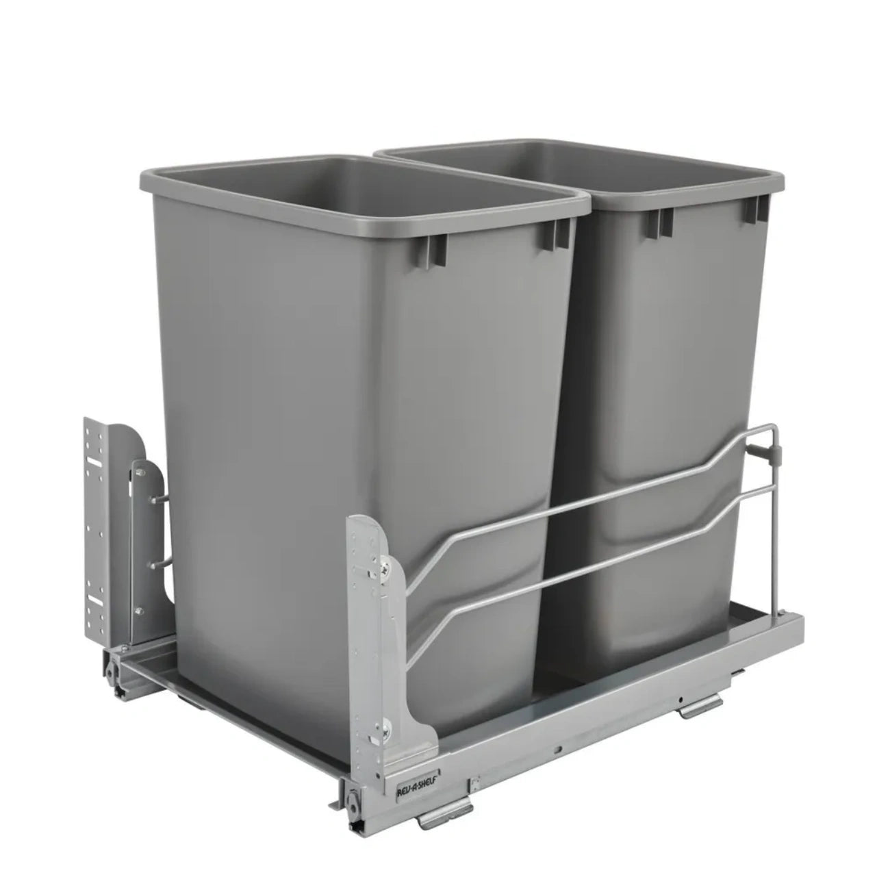 Steel Bottom Mount Pullout Waste Container w/ Soft-Close