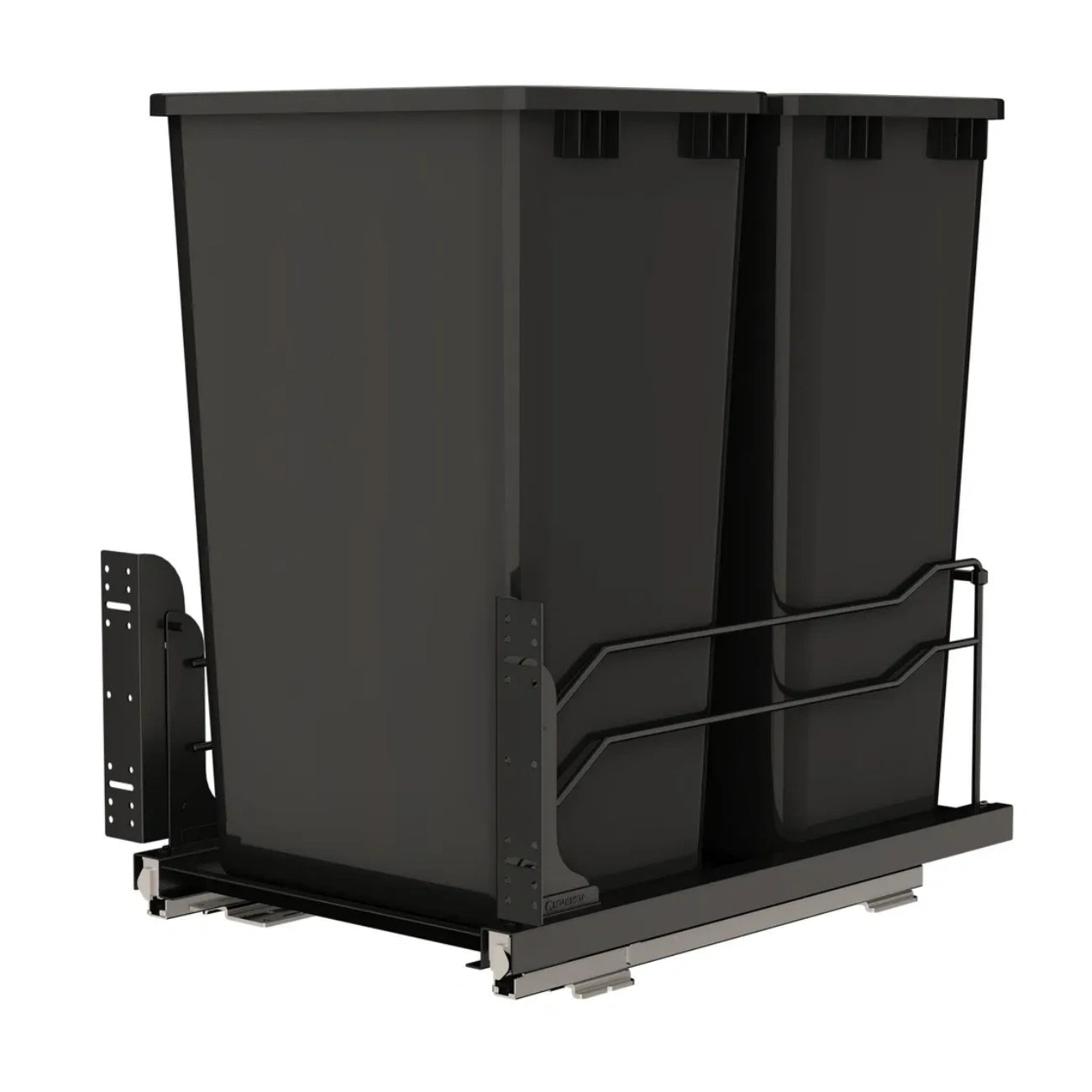 Steel Bottom Mount Pullout Waste Container w/ Soft-Close