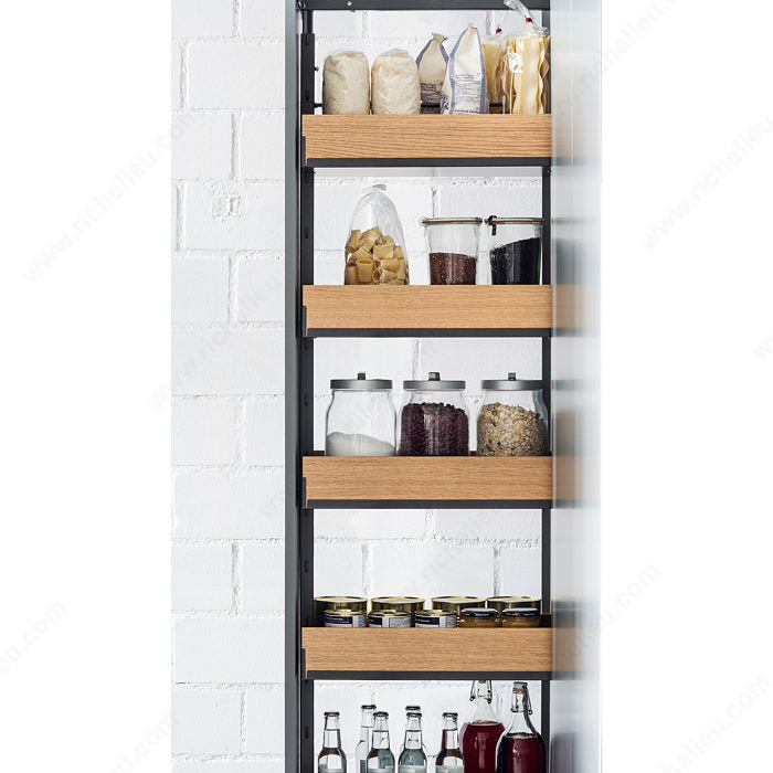 Dispensa Kit with Maple and Chrome Arena Baskets