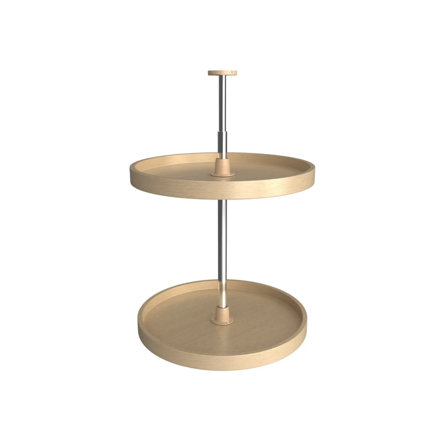 Lazy Susan – RAS, Full Circle, Banded Wood, 2-Shelf Organizer for Wall & Upper Cabinets