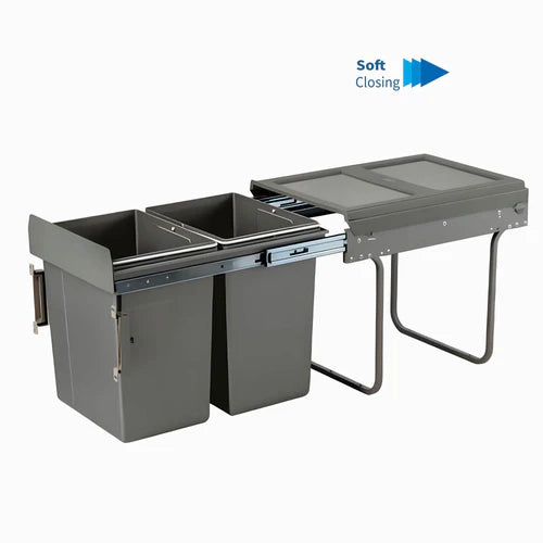 Garbage Bins System - Width 13-1/2 Inches (With 2 Bins)