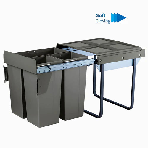 Garbage Bins System - Width 21 Inches (With 3 Bins)