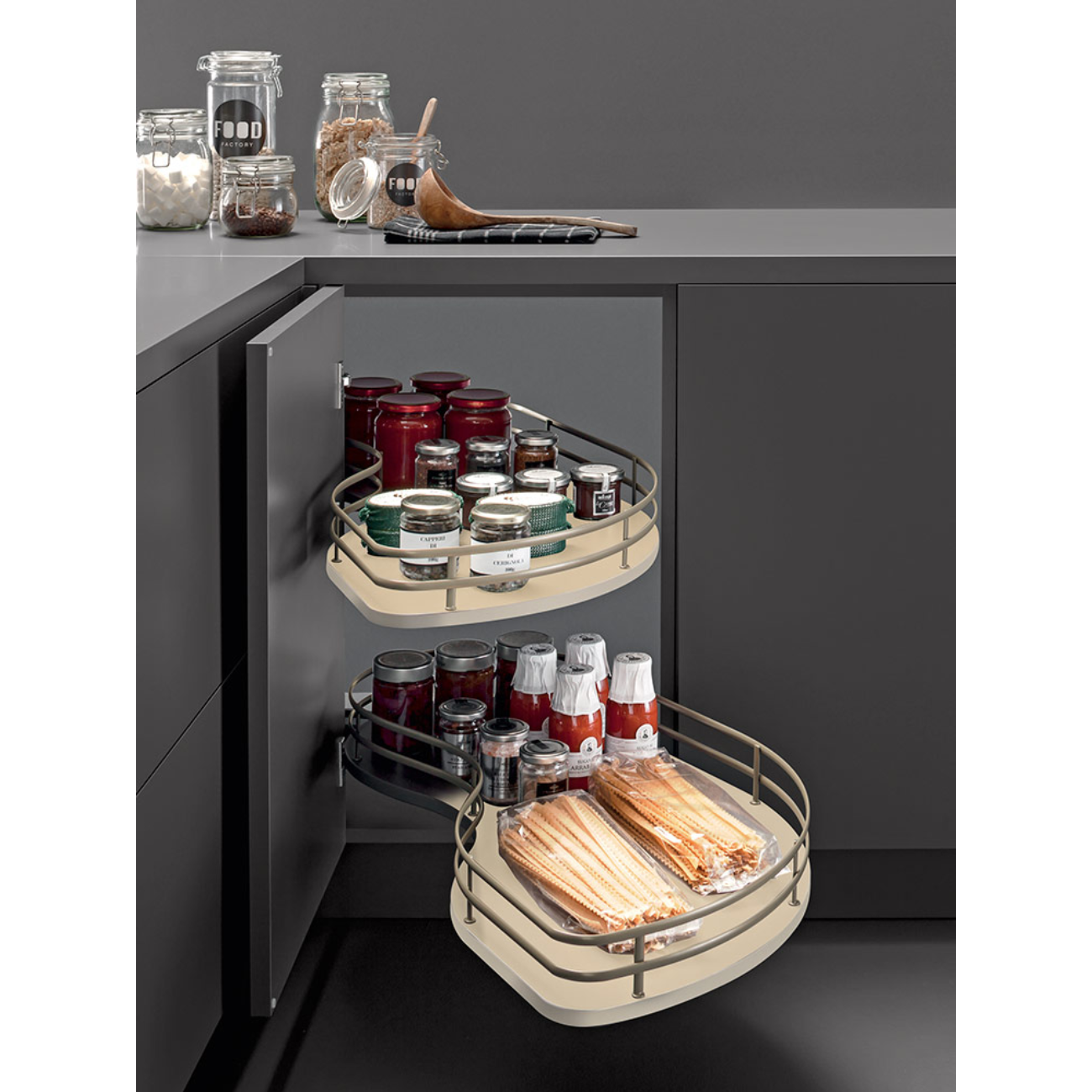 Kitchen Cabinet Organizer·Pull-Out Fly Moon for Blind Corner Salice