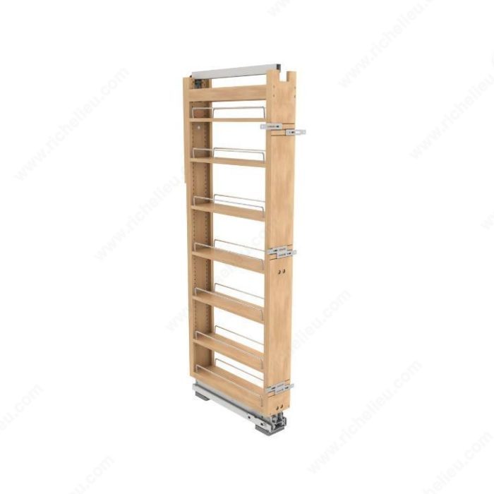 Rev-A-Shelf wood Pull-Out Pantry with slides