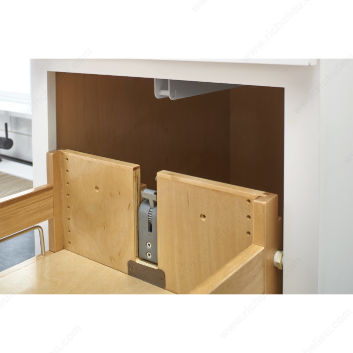 Rev-A-Shelf wood Pull-Out Pantry with slides