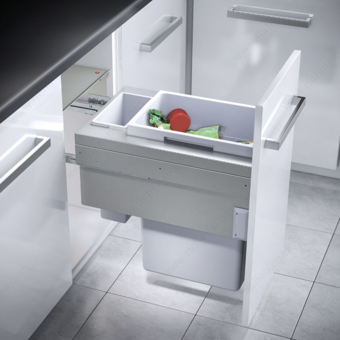 Garbage Bin Recycling Pull-Out System-Synchronized-2-Bin