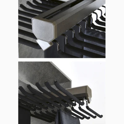 Top Mount Double Rows Soft-closing Pant Rack