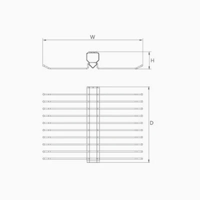 Top Mount Double Rows Soft-closing Pant Rack