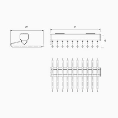 Top Mount Single Row Soft-closing Pant Rack