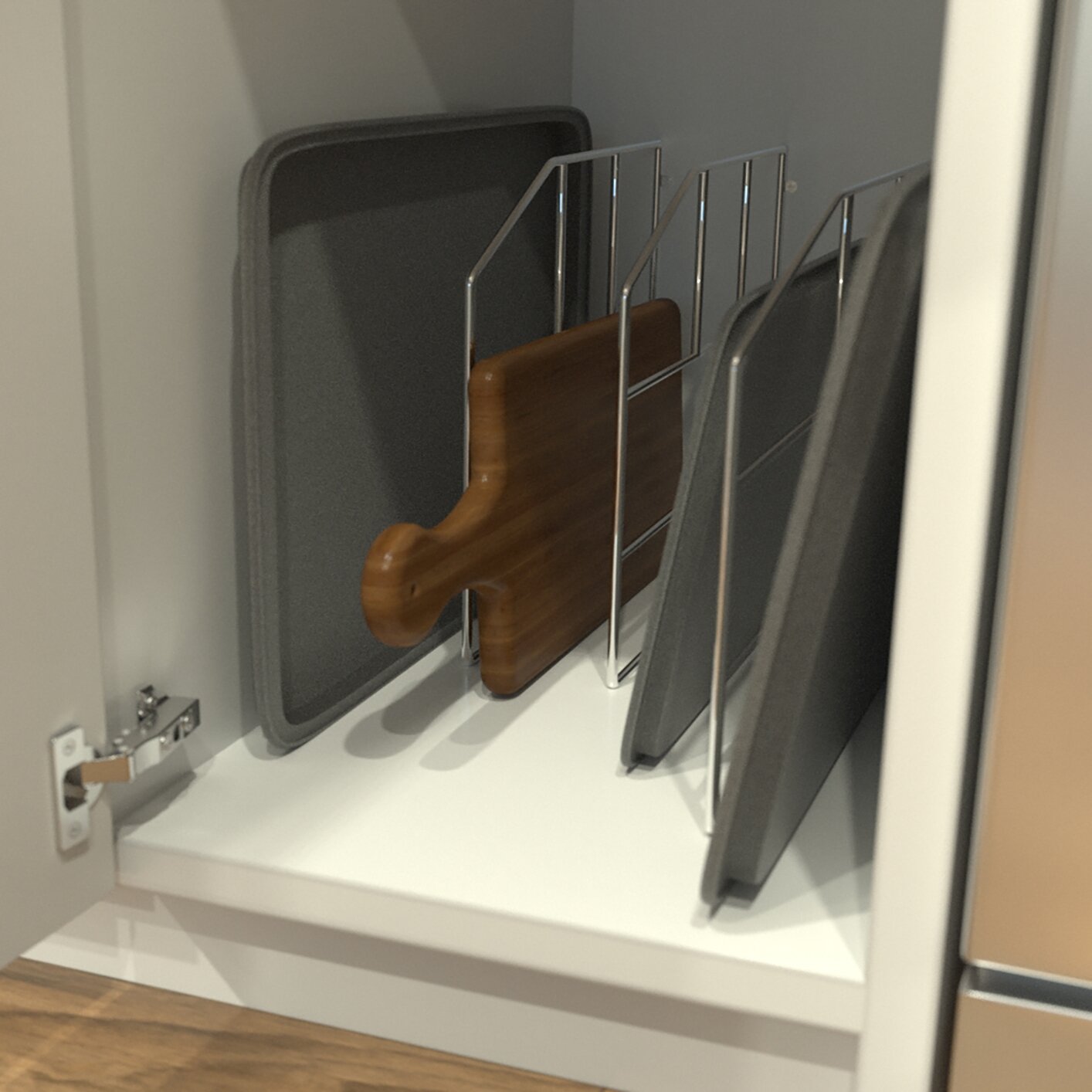 Tray Divider, 12 inch, Chrome Finish