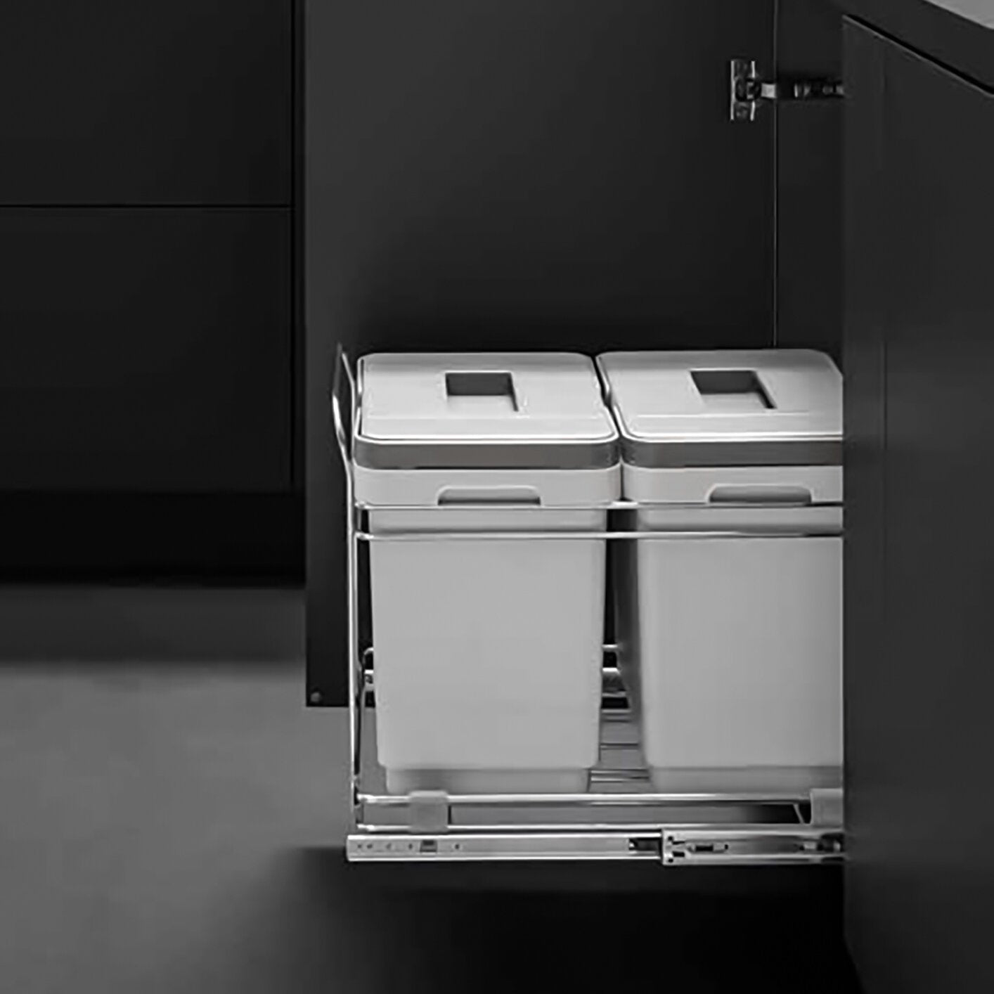 Vibo Compact Undersink Wastebin, 2 x 15L