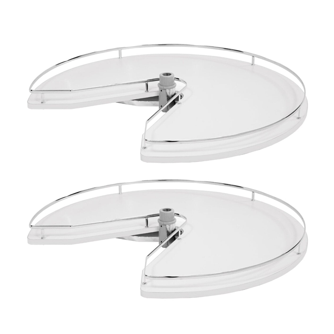 Vibo Galaxy Kidney Shape Lazy Susan, 28 in, Maple / Champagne