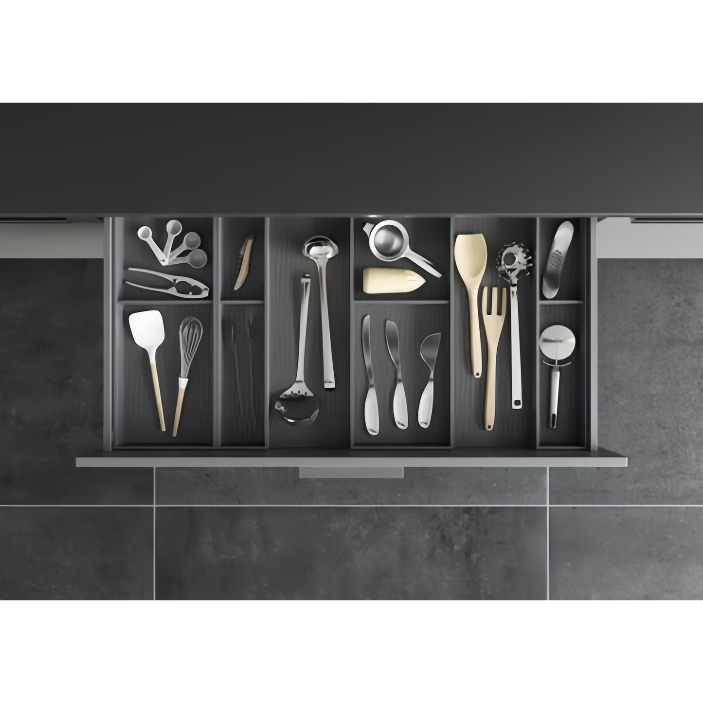 Tight Grid Drawer Utensil Insert Kits AMBIA-Line Orion Grey