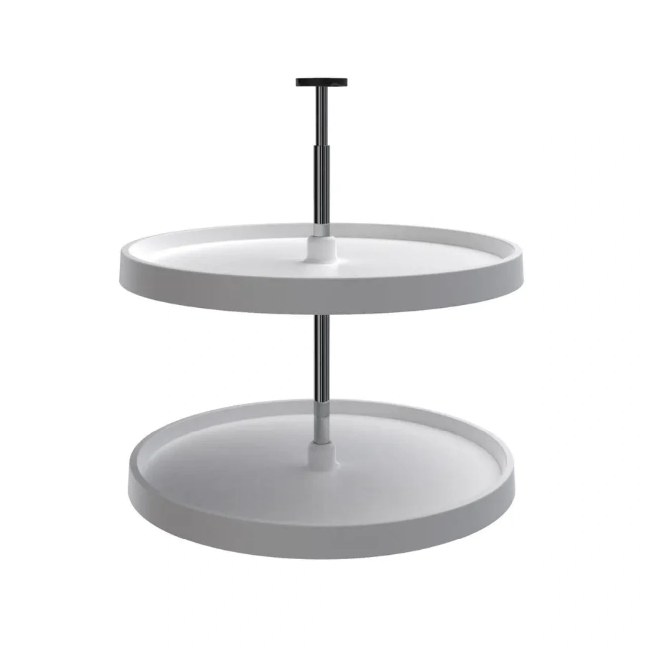 Full Circle (2) Shelf Value Line Polymer Susan w/ Telescoping Post