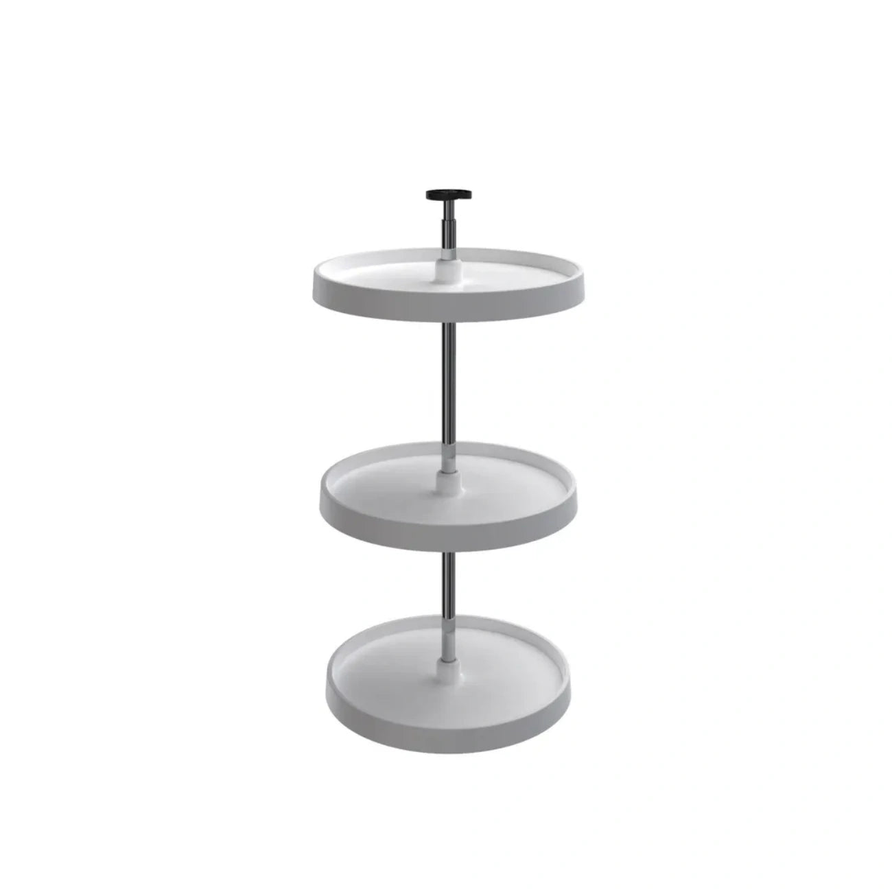 Full Circle (3) Shelf Value Line Polymer Wall Susan w/ Telescoping Post
