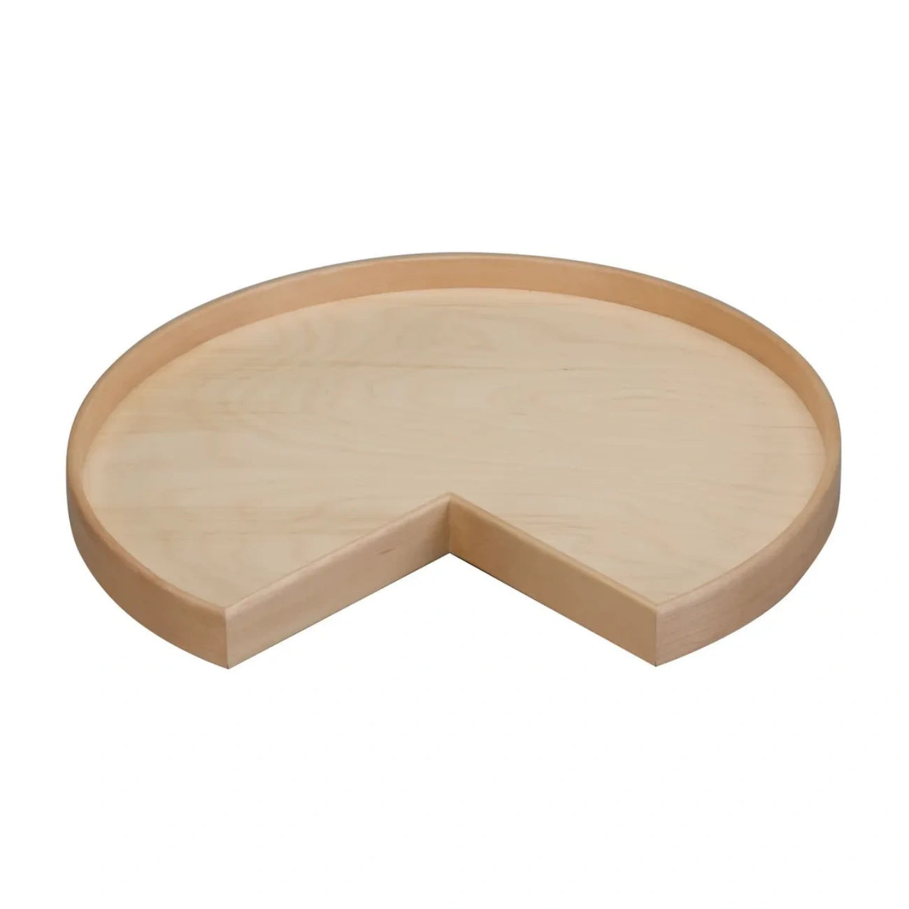 Lazy Susan – Kidney-Shaped, Natural Wood Organizer for Base & Lower Cabinets