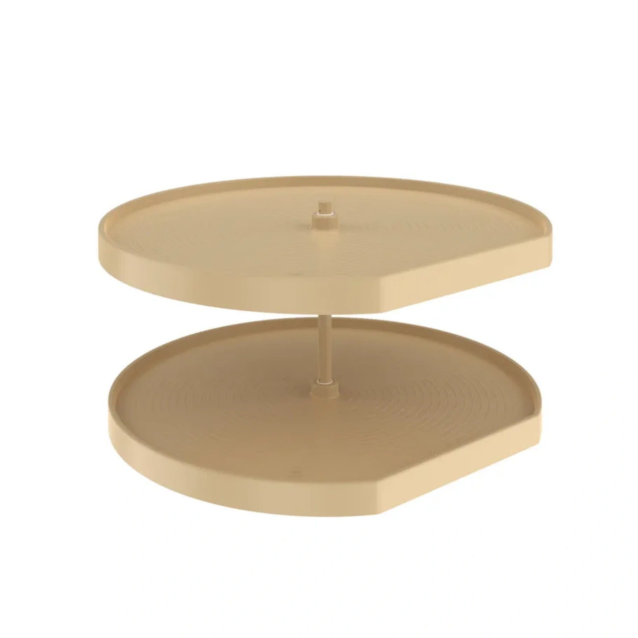 Lazy Susan – D-Shape, Polymer, 2-Shelf Organizer for Base & Lower Cabinets