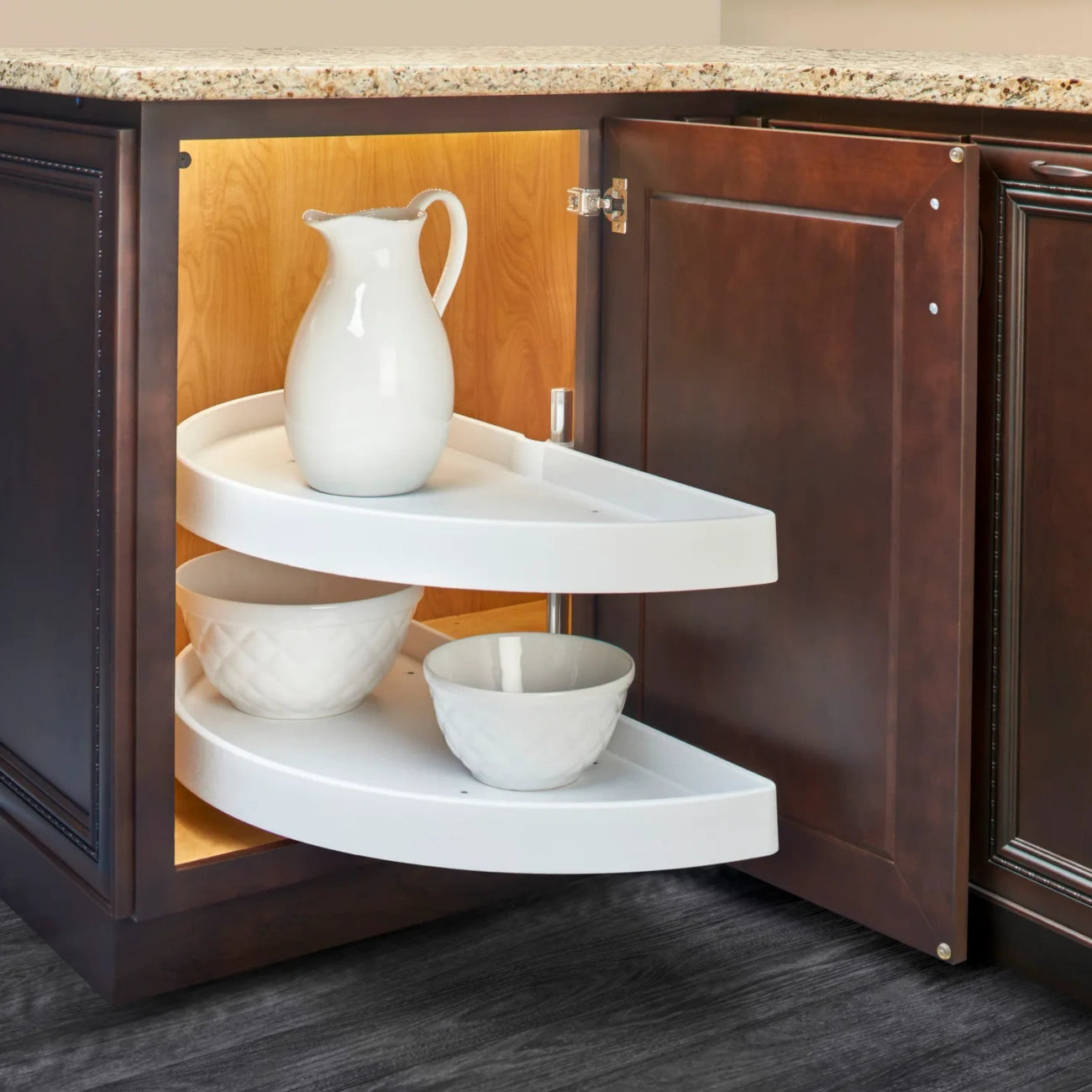 Polymer Half Moon Organizer for Blind Corner Cabinets