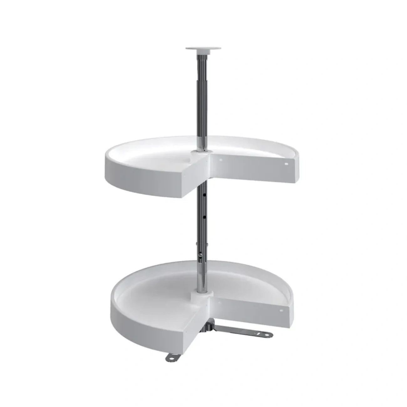 Lazy Susan – Pie Cut, Polymer, 2-Shelf Organizer for Wall & Upper Cabinets