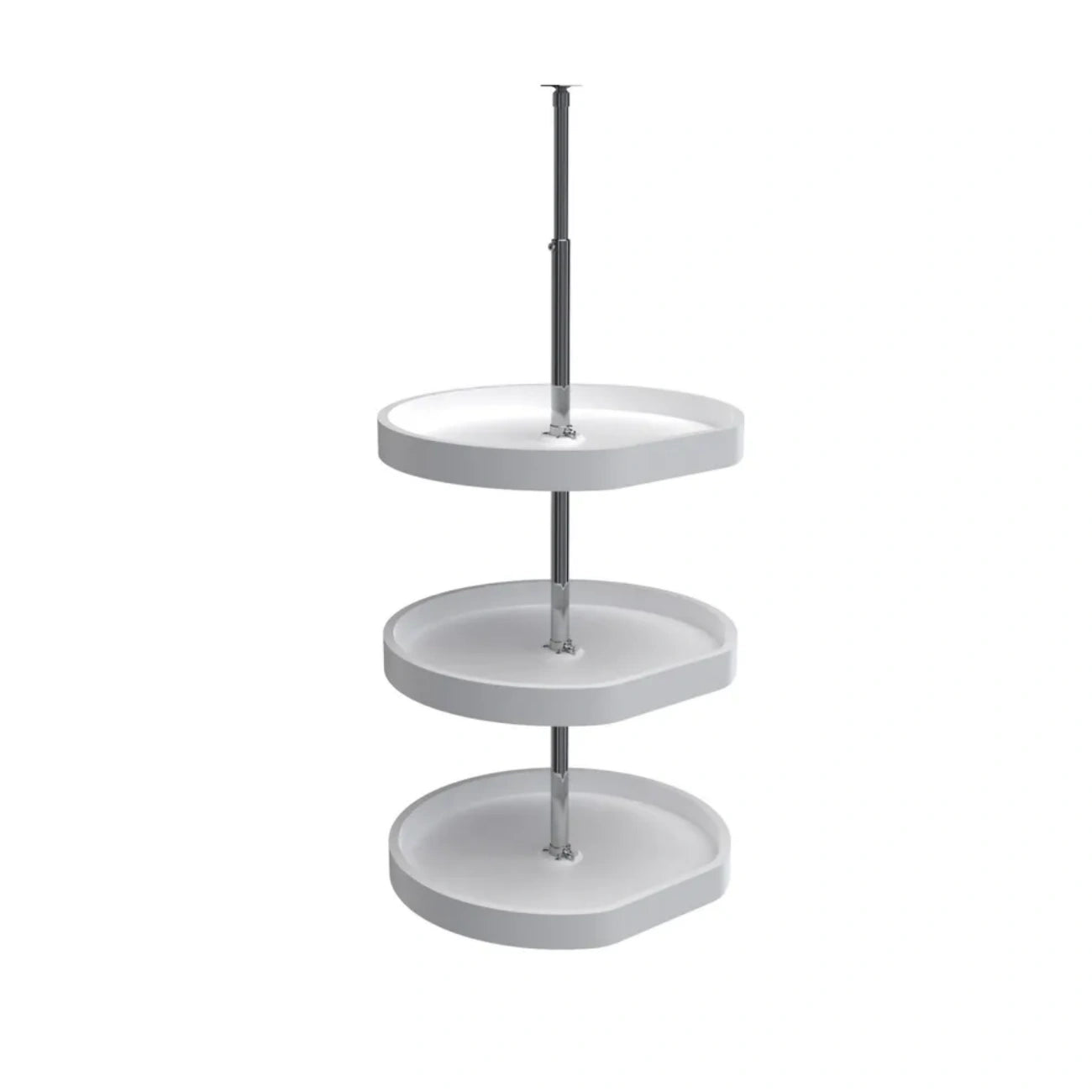Lazy Susan – RAS, D-Shaped, Polymer, 3-Shelf Organizer for Corner Wall & Upper Cabinets