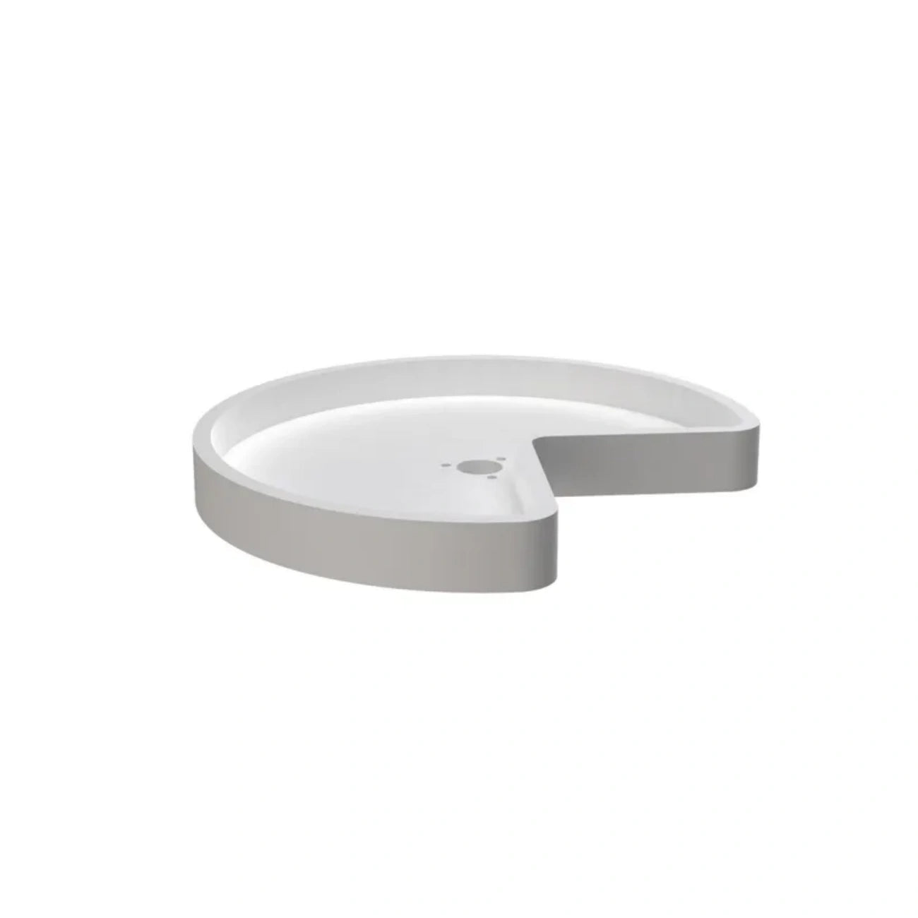 Lazy Susan – RAS, Kidney-Shaped, Polymer Organizer with Hub for Wall & Upper Cabinets