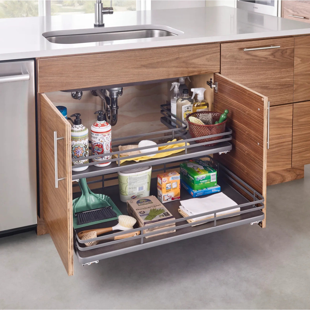 U-Shaped Solid Bottom Shelves