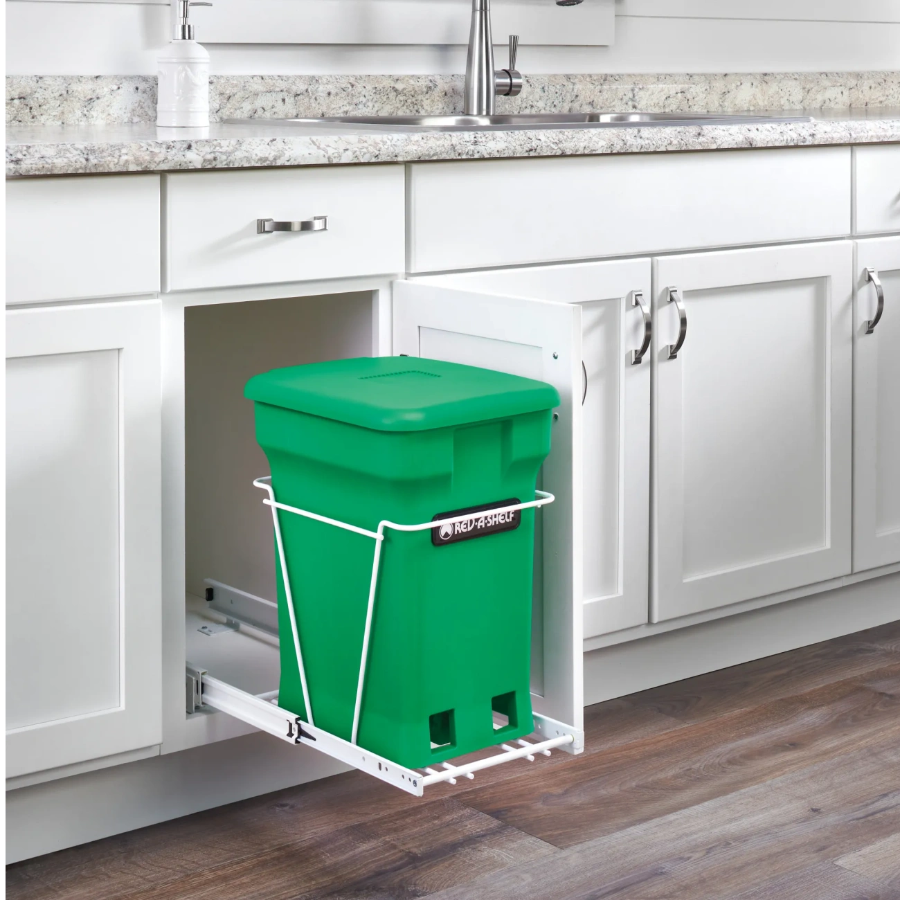 Wire Bottom Mount Waste Container w/ Compo+ Compost Containers