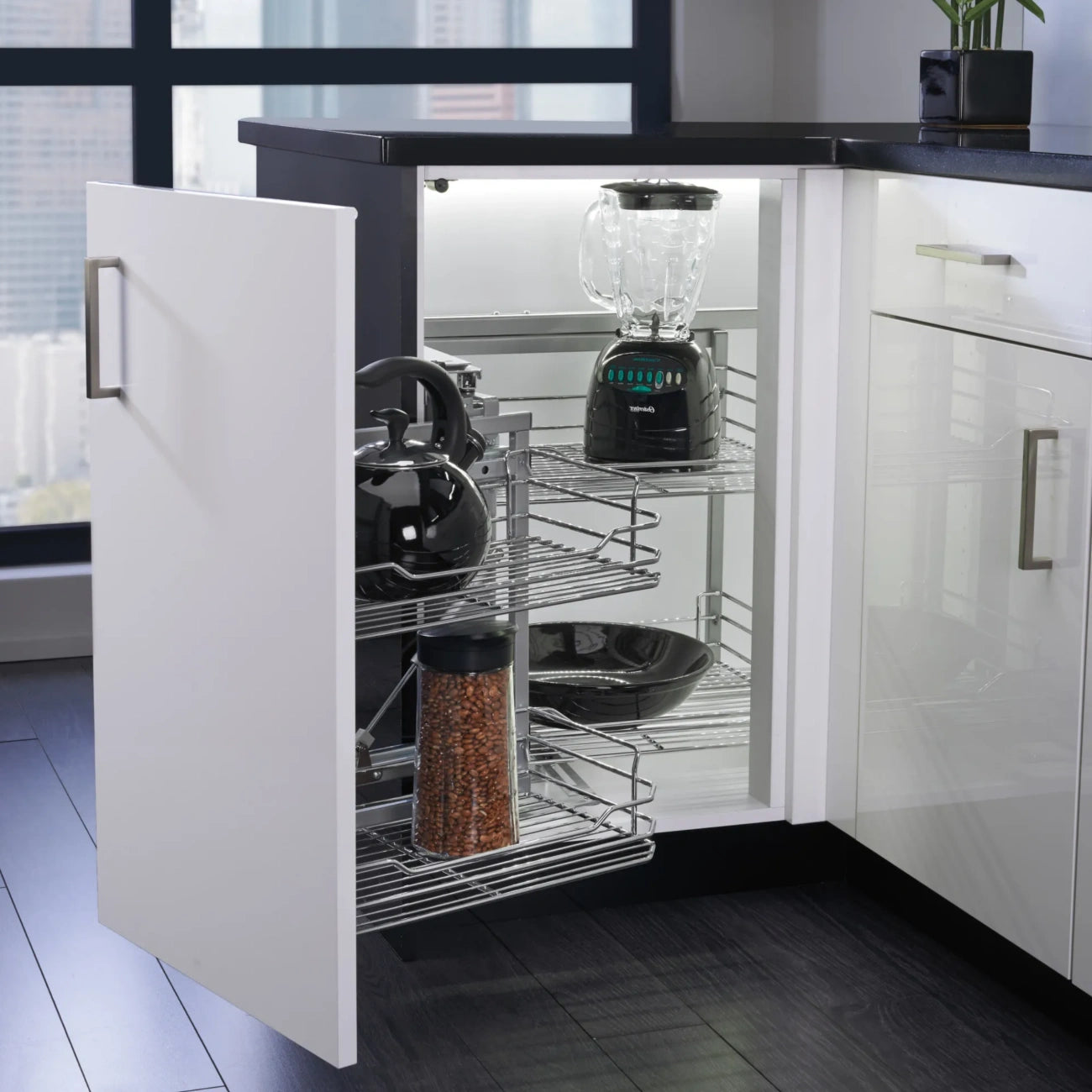 Wire Bottom Two-Tier Blind Corner Optimizer