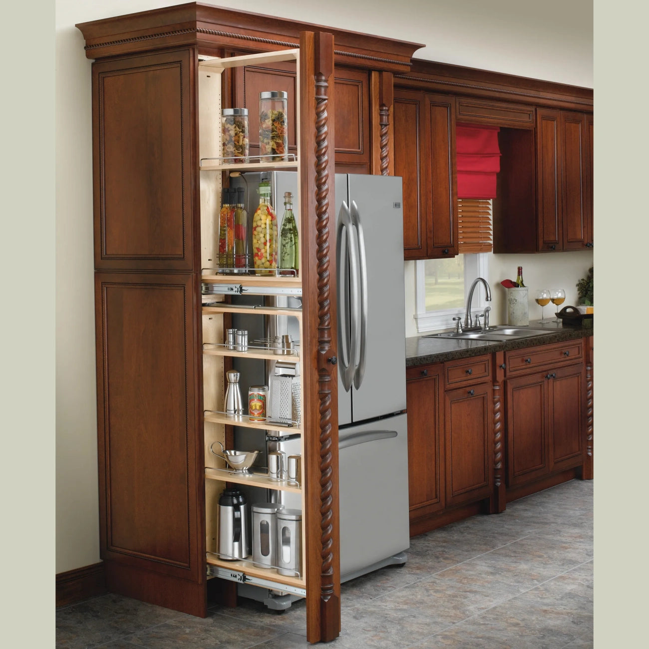 Pantry Pullout – 432TF Series, Wood, Tall Filler Organizer for Tall Cabinets
