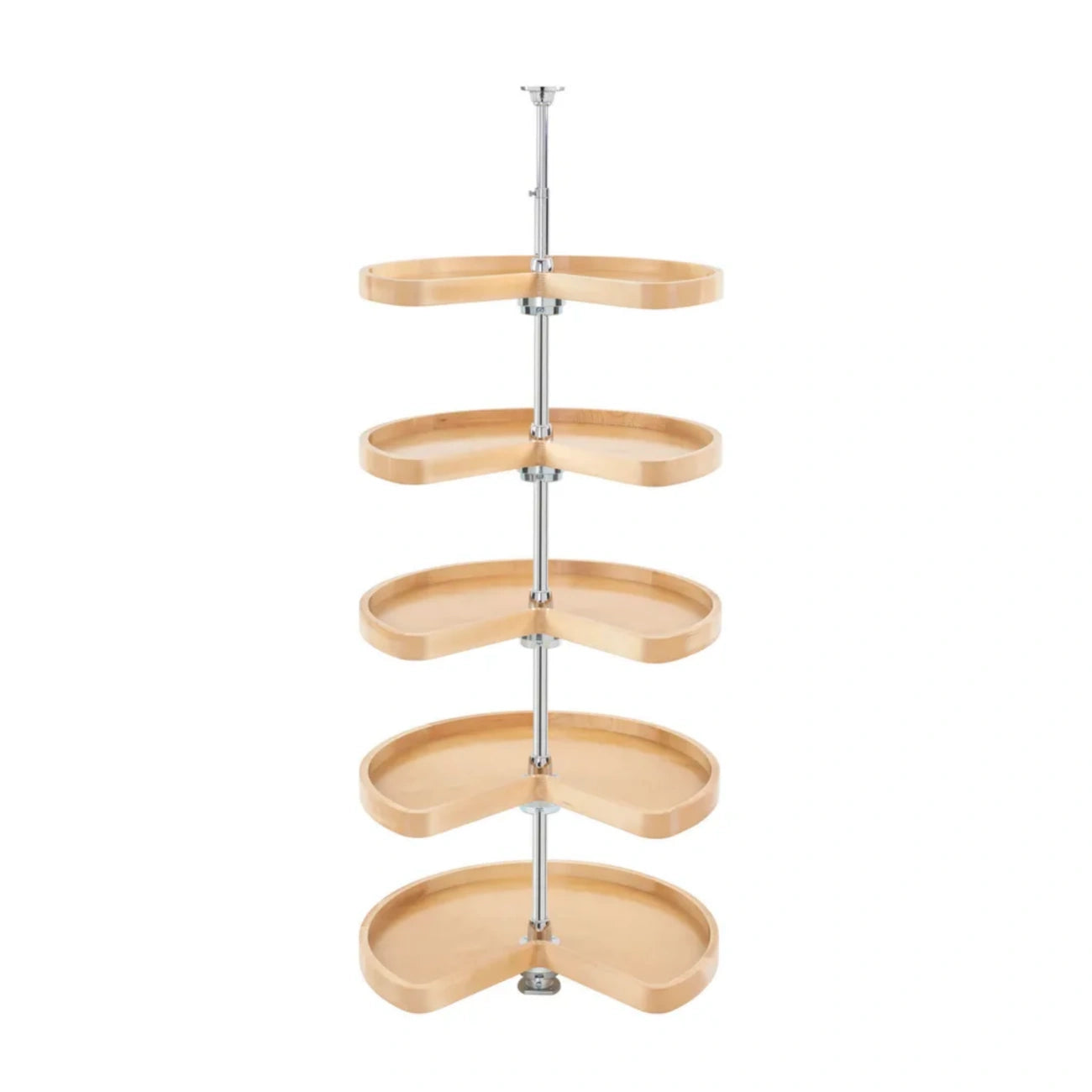 Kidney Shaped Wood Walk-In Pantry Lazy Susan