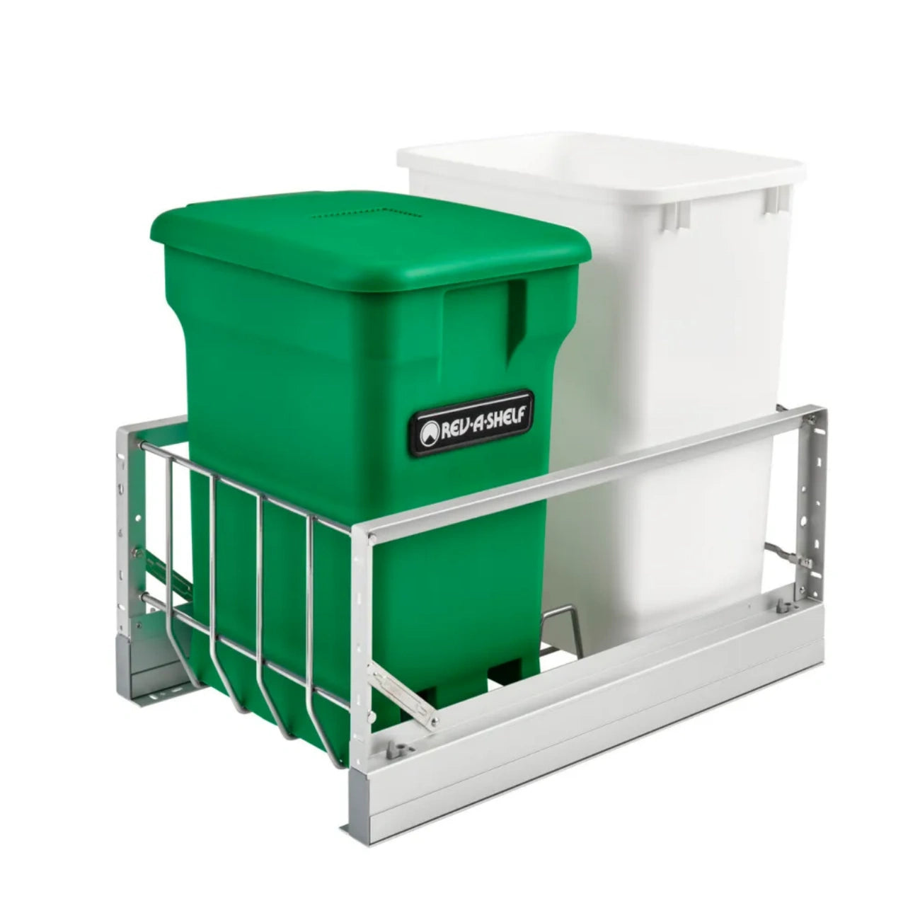 Aluminum Bottom Mount Compo+ Compost Pullouts w/ Soft-Close