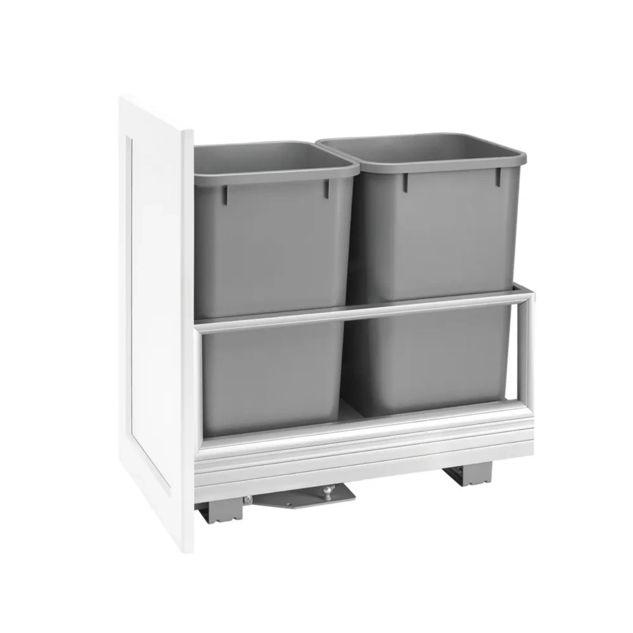 Aluminum Bottom Mount Waste Container w/Rev-A-Motion