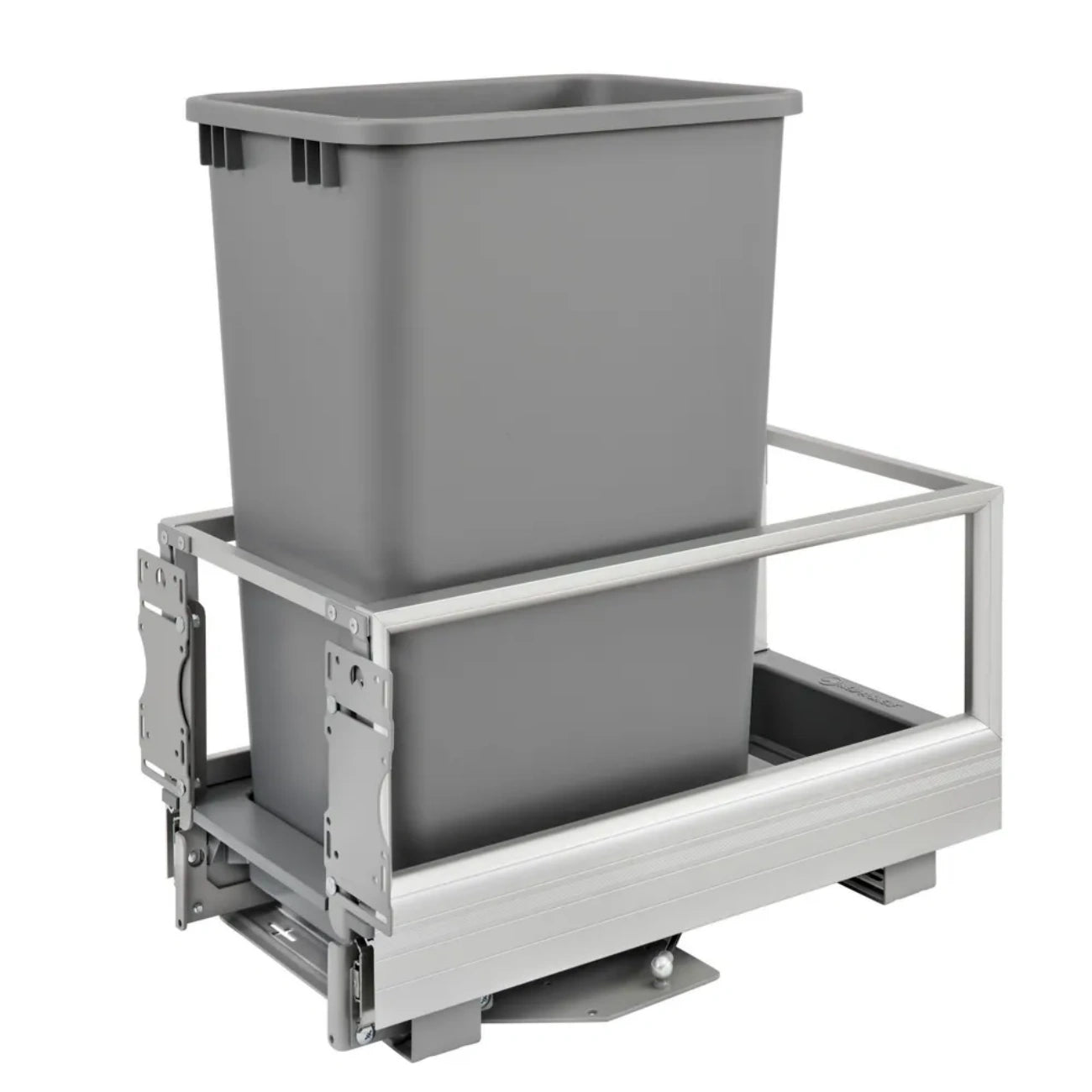 Aluminum Bottom Mount Waste Container w/Rev-A-Motion